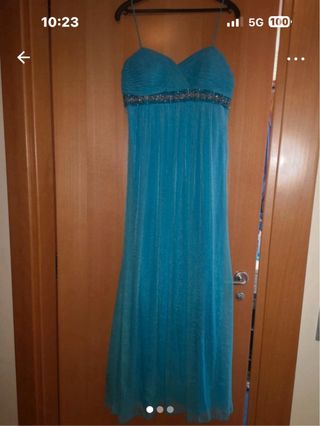 Vestido fiesta largo azul