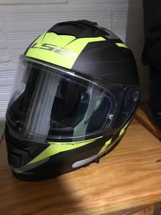 Casco Moto LS2 Negro y Amarillo