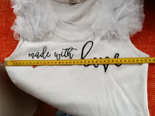 Camisa blusa mujer blanca con tul