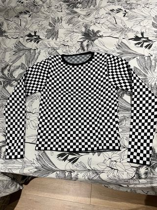 Jersey cuadros blanco y negro en perfecto estado