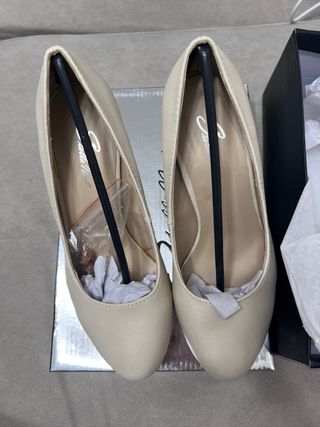 Scarpe Décolleté Tacco Beige