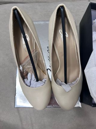 Scarpe Décolleté Tacco Beige