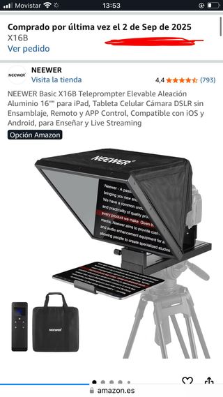 OFERTÓN Teleprompter NEEWER X16B
