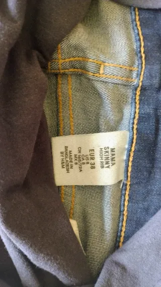 Vaqueros premamá skinny H&M T.38.