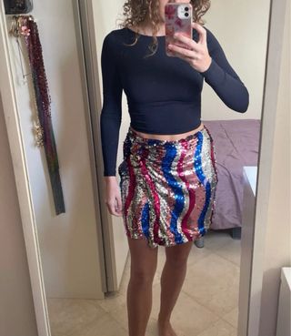 Falda de lentejuelas