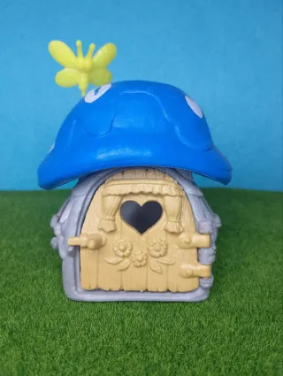 Casa dei Puffi Pitufos giocattolo con farfalla