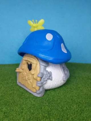 Casa dei Puffi Pitufos giocattolo con farfalla