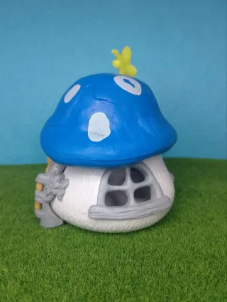 Casa dei Puffi Pitufos giocattolo con farfalla