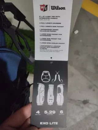 Bolsa de Golf Wilson Azul Exo lite nueva a estrena