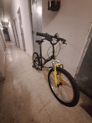 Bicicleta Infantil BTWIN Negra y Amarilla