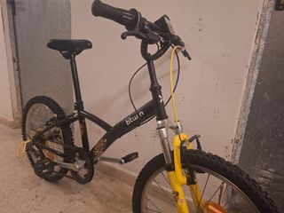 Bicicleta Infantil BTWIN Negra y Amarilla