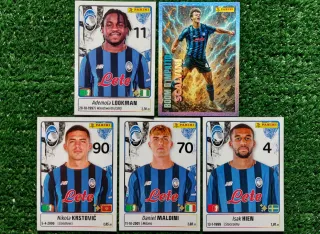 5 figurine Panini Atalanta 2025/26