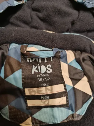 Tuta da neve intera fantasia geometrica 86/92 cm