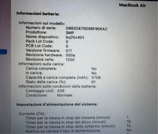 Apple MacBook Air 13” 2013 Grigio