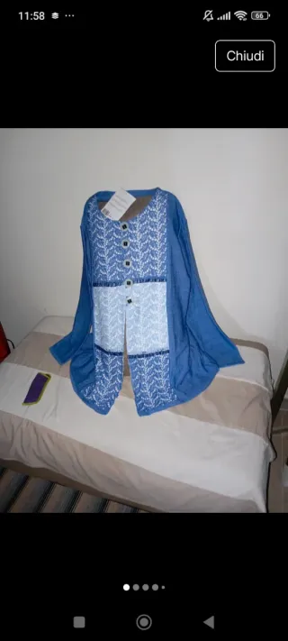 Cardigan donna blu con ricami Marca Zara