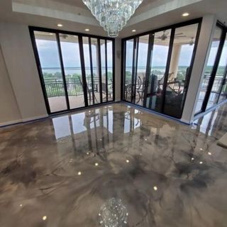 Suelo resina epoxi con instalación