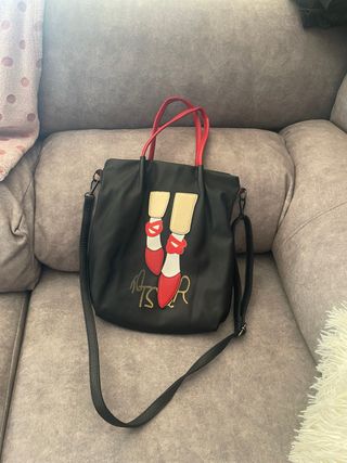 Bolso  con estampado de bailarina