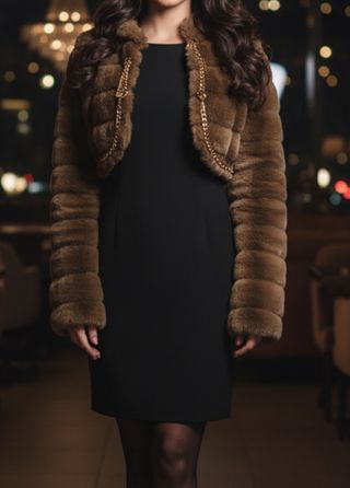 Bolero pelliccia marrone