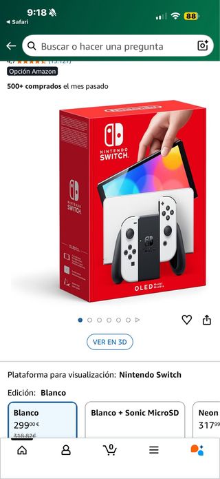 Nintendo Switch OLED Bianca