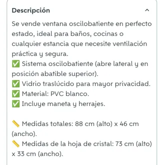 Ventana PVC Blanca