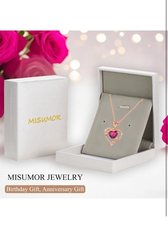 Collare Cuore Rosa in Argento 925