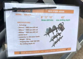 BARRENA AHOYADOR HIDRAULICO CARGADORA NUEVO