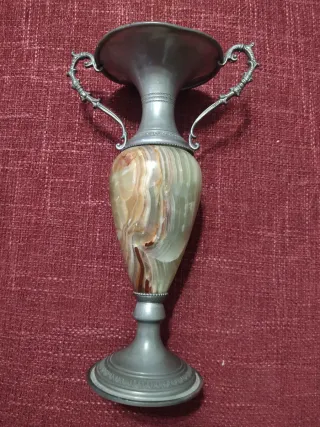 Antico Vaso peltro onice