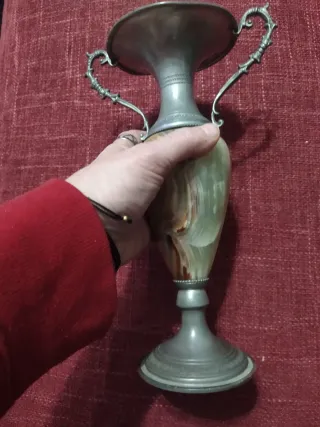 Antico Vaso peltro onice
