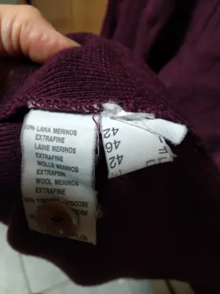 Cardigan lana merino e viscosa maniche 3/4