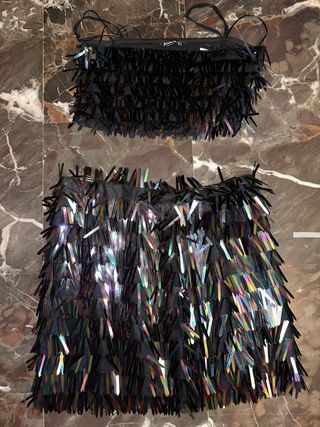 Conjunto Top y Falda Fiesta Lentejuelas