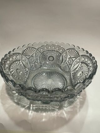 Frutero Vintage Vidrio Prensado Años 70