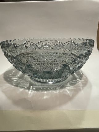 Frutero Vintage Vidrio Prensado Años 70