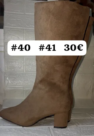 Botas altas beige/marrón #40 #41 30€