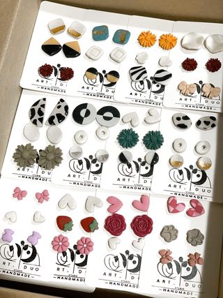 Packs Pendientes arcilla polimérica temáticas