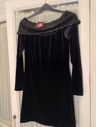 Vestido negro lentejuelas
