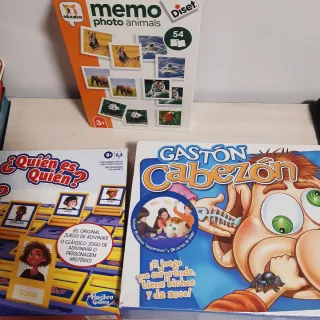 Lote 3 Juegos Infantiles: Memo, Quién es Quién, Ga