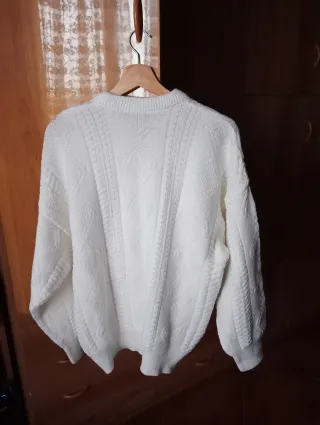 Pullover maglia vintage bianco