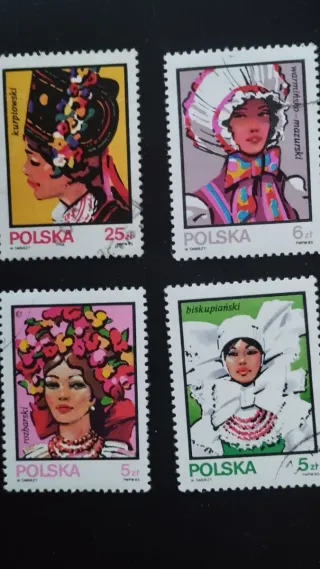 Sellos Polonia Trajes Regionales - lote 4