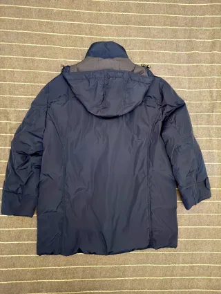 Giaccone blu XXXL con cappuccio removibile