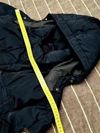 Giaccone blu XXXL con cappuccio removibile