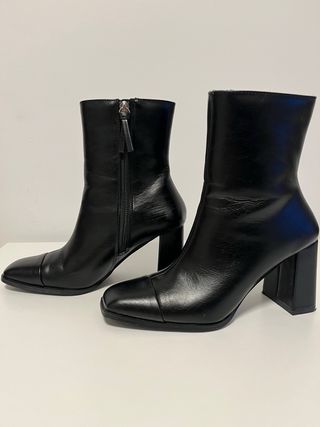 Botines negros tacón cuadrado