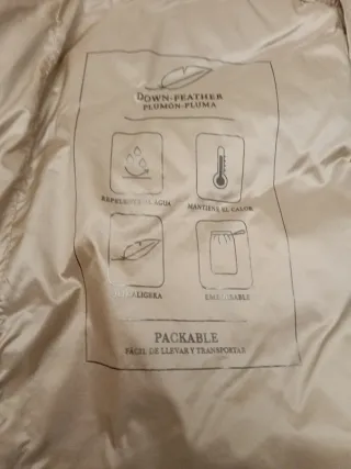 Chaleco largo mujer beige Plumas