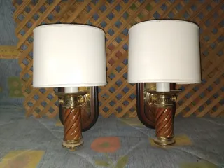 Apliques vintage madera y metal