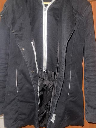 Cappotto uomo nero con cappuccio