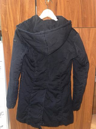 Cappotto uomo nero con cappuccio