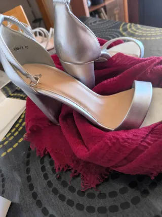 Zapatos de fiesta plateados