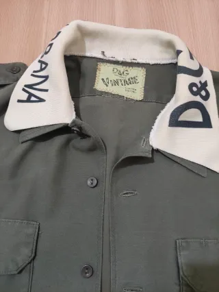 Camicia Vintage Dolce & Gabbana Militare Verde