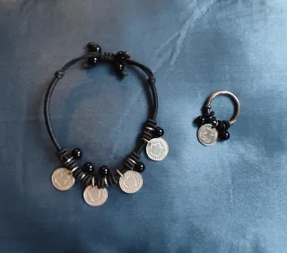 Conjunto Tous Pulsera y Anillo con Medallas