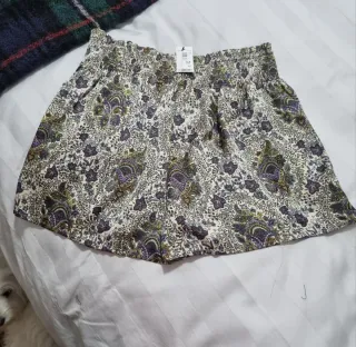 Pijama corto amarillo y morado