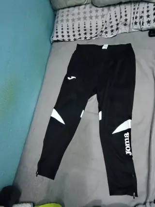 Pantalón Joma Negro Rayas Blancas